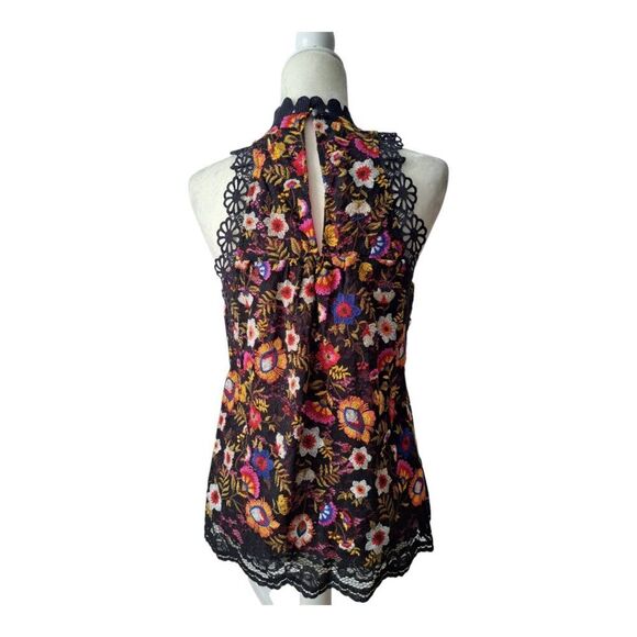 Anthropologie Maeve Kirstie Embroidered Floral Sleeveless Women's Boho Top Sz 4 - Picture 5 of 9